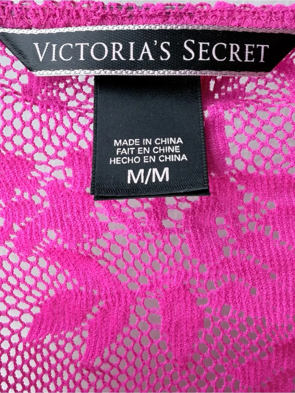 Victoria's Secret Bright Pink Lace Lingerie Top